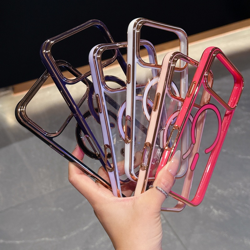 Camera Lens Protector - 高級メッキカラー ForMagsafe ワイヤレス充電ケース iPhone 17 Air