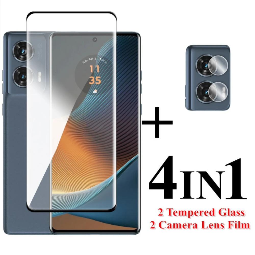 Curved Edge Screen - モトローラエッジ50フュージョン用強化ガラスフィルム,フルカバー,3D曲面スクリーンプロテクター,9時間レンズフィルム