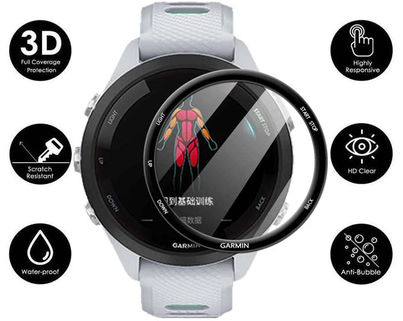 3D カーブエッジ保護フィルム Garmin Forerun - Curved Edge Screen のレビューと価格