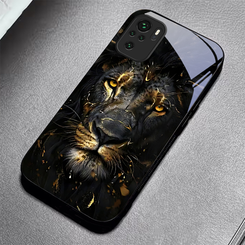 金色と黒のガラス製ライオン柄スマホケース Redmi Not - Xiaomi Redmi Note 13 のレビューと価格
