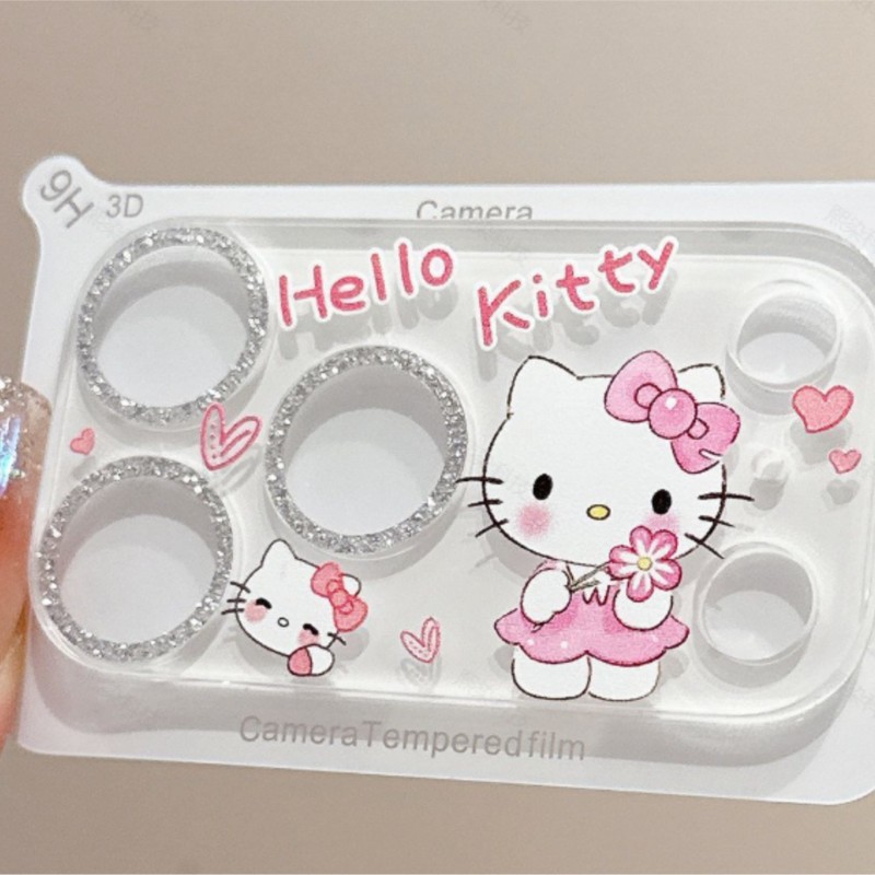 かわいいハローキティ グリッターカメラレンズプロテクター カ - Tempered Glass Screen 9H のレビューと価格